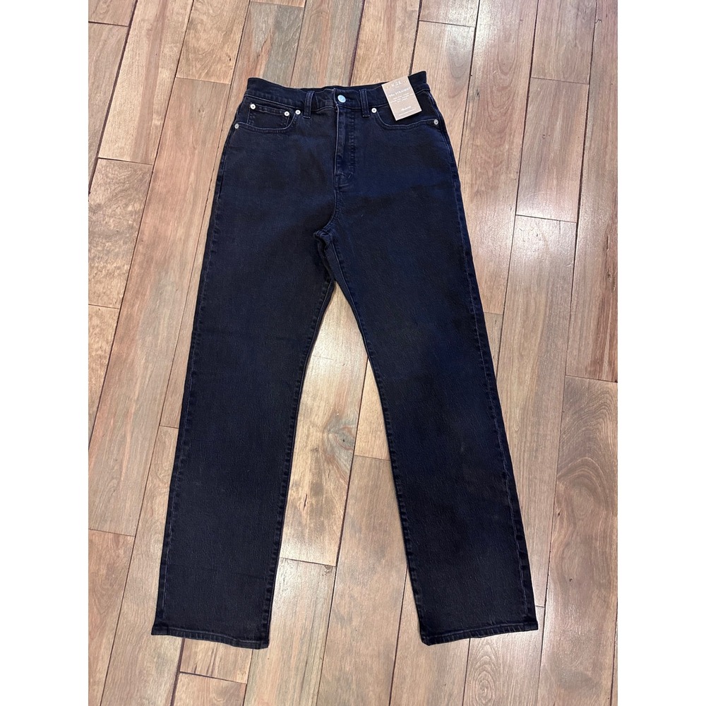 Madewell 90s Straight Jeans Lunar Black High Rise Magic Pockets NM186 Size 28